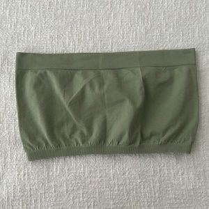 Set of 2 Tube Tops - ( Moss Green & Dark Grey)
